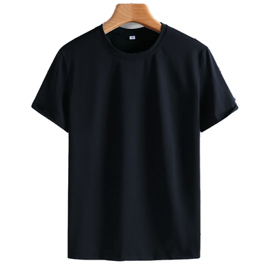 Premium Quality Men’s Lycra Cotton Black T-shirt ST 01 image