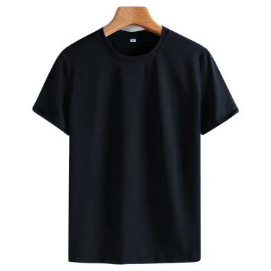 Premium Quality Men’s Lycra Cotton Black T-shirt ST 01 image