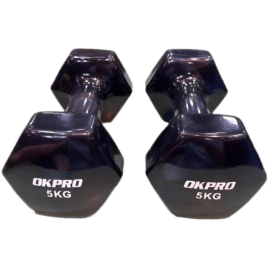 Premium Quality OK PRO 5Kg Vinyl 1 Pair - Black image
