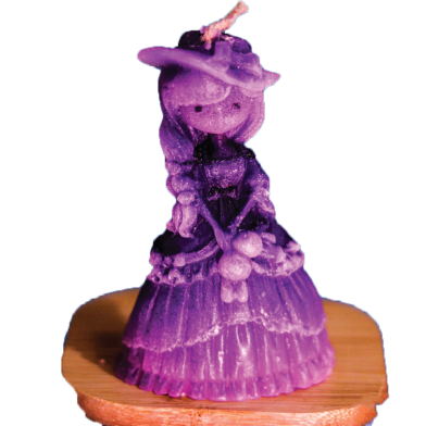 Princess Doll Fragrance Candle Lavender Color. image