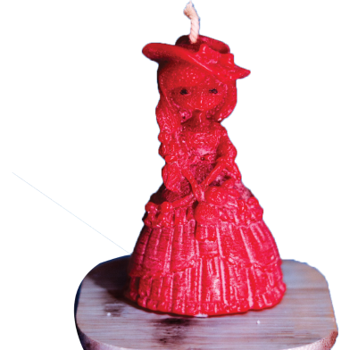 Princess Doll Fragrance Candle Red Color image