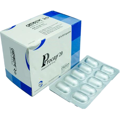 Procap 20 mg - 10's Strip Capsule image