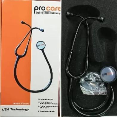 Procare Classic Stainless Steel Stethoscope -Black image