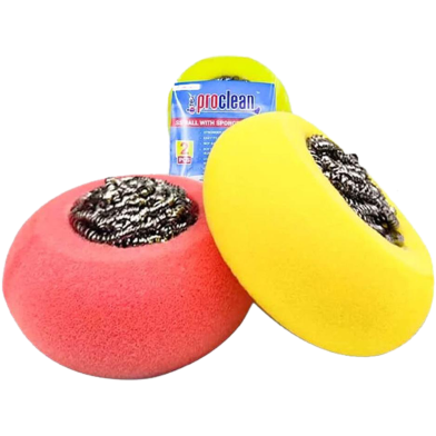 Proclean SS Ball With Sponge Scourer - 12 Pcs Pack image