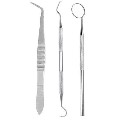 Professional 3 Pcs Stainless Steel Dental Instruments Mouth Mirror image