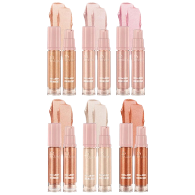 Pudaier Face Body Highlight 6 Color Highlighter Natural Brighten Shimmer Light Liquid Luminizer Silky Smooth Long-lasting Glowing 9.6ml image