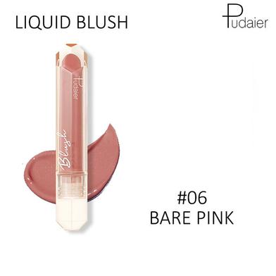 Pudaier Face Liquid Blush Makeup Beauty Glazed Cheek Blusher Matte Face Contour-#06-BARE PINK image