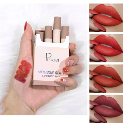 Pudaier Mousse Soft Lipstick Suit 4 Pcs Set image