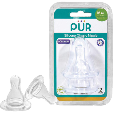 Pur Silicone Classic Nipple - M (2pcs) (Medium Flow) image