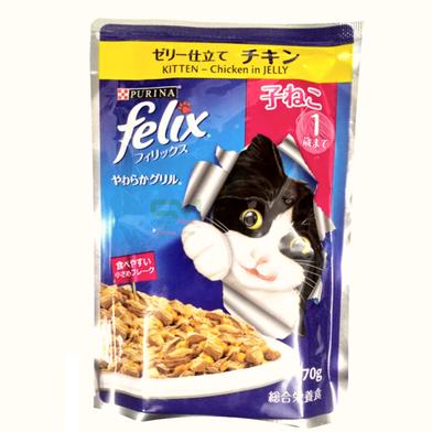 Purina Felix Kitten Food With Chicken In Jelly 70 g image