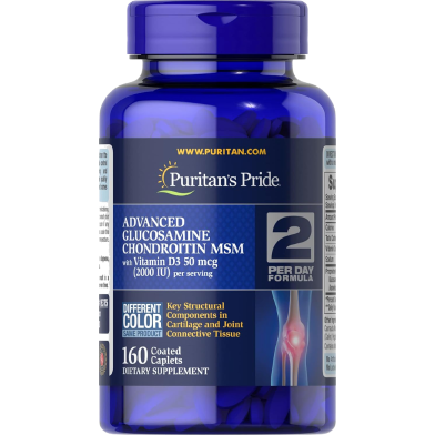 Puritan's Pride Advanced Glucosamine Chondroitin With Vitamin D3 160 Caplets image