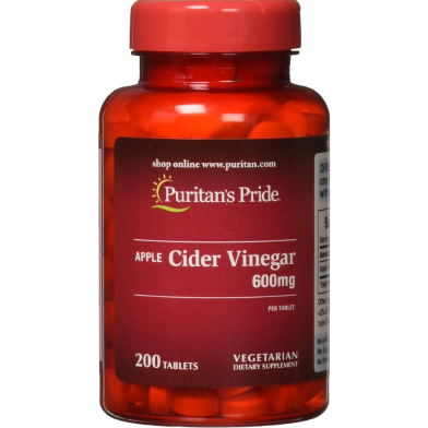 Puritan's Pride Apple Cider Vinegar 480mg 200 Tablets image