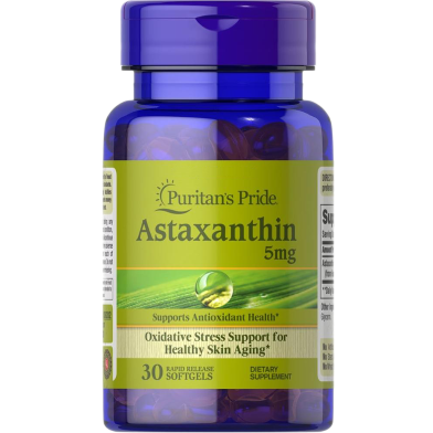 Puritan's Pride Astaxanthin 5 mg - 30 Softgels -294510648 image