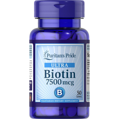 Puritan’s Pride Biotin 7500mcg 50 Tablets image