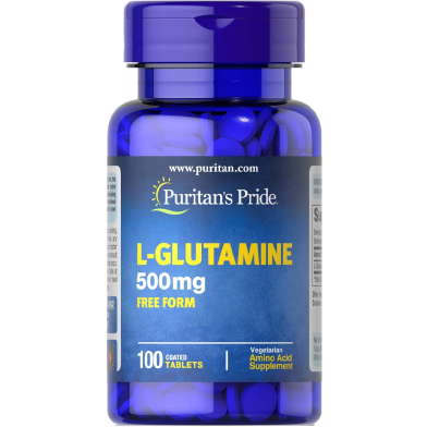 Puritan’s Pride L-Glutamine 500 mg 100 Tablets image