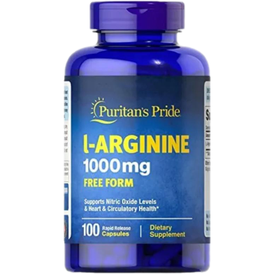 Puritans Pride L arginine, Heart Health Support - 100 Count image