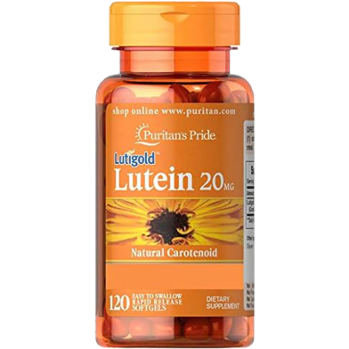 Puritans Pride Lutein 20 mg With Zeaxanthin 60 Softgels image