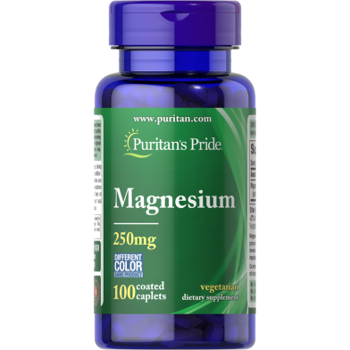 Puritans Pride Magnesium 250mg 100 Caplets image