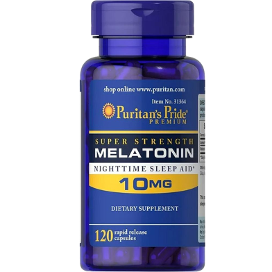 Puritan's Pride Melatonin 10mg Rapid Release Capsules, 120 count -323308355 image