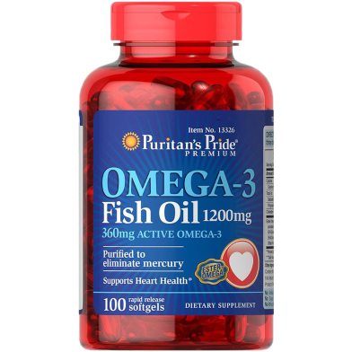 Puritan's Pride Omega3 Fish Oil 1200 mg - 100 count (USA) image