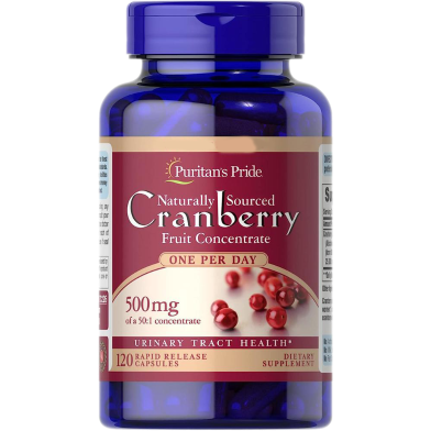 Puritan's Pride One A Day Cranberry 500mg - 120 Capsules -327357230 image