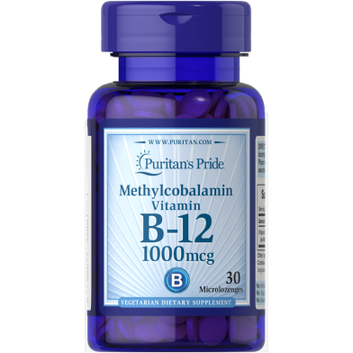 Puritans Pride Vitamin B-12 1000 mcg 30 Microlozenges image