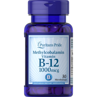 Puritan’s Pride Vitamin B-12 1000 mcg 30 Microlozenges image