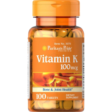 Puritan’s Pride Vitamin K 100 mcg 100 Tablets image