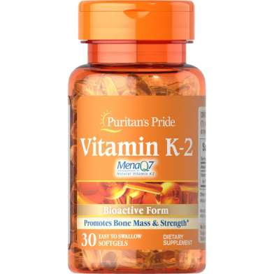 Puritan’s Pride Vitamin K-2 (MenaQ7) 100 mcg 30 Softgels image