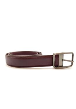 Purple Brown Leather Belt - LB02 image