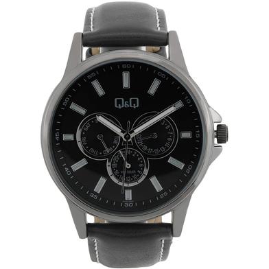 Q And Q Analog Chronograph Wrist Watch For Men - Black image