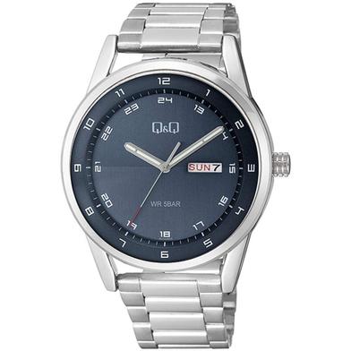 Q And Q Analog Day Date Wrist Watch For Men - Black image