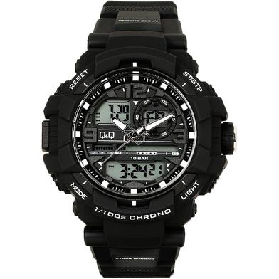 Q And Q Analog Digital Combination Sport Watch For Men - Black image