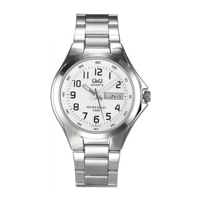 Q And Q Analog White Dial Watch For Men image