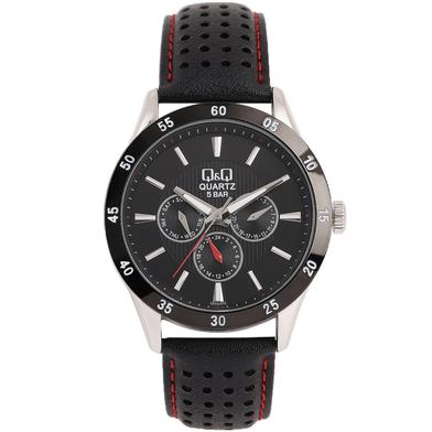 Q And Q Black Chronograph Wrist Watch For Men image