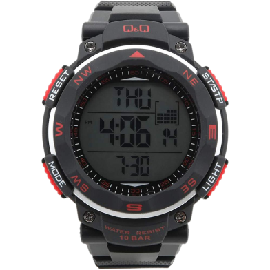 Q And Q Digital Black And Red Combination Watch For Men image