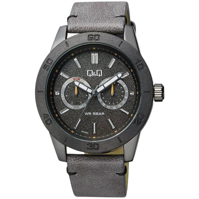 Q And Q Gray Chronograph Wrist Watch For Men image