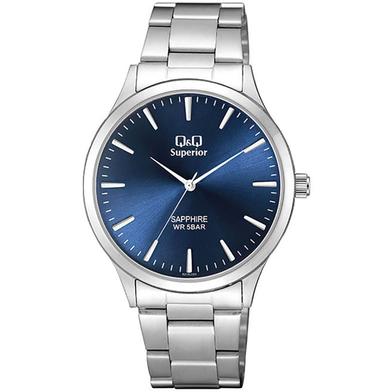 Q And Q Sapphire Blue Dial Chain Watch For Men image