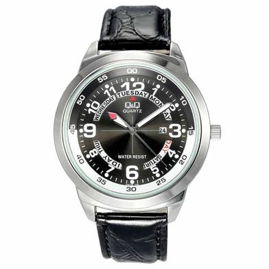 Q And Q Standard Analog Black Dial Men's Watch image