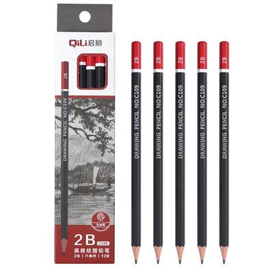 QiLi Artist Drawing Pencils 2B - 12 Pcs image