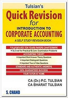 Quick Revision for Introduction to Corporate Accounting image