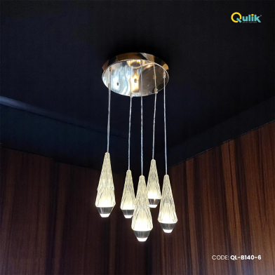 Qulik Modern Crystal Rain 3 Color Hanging Lights image