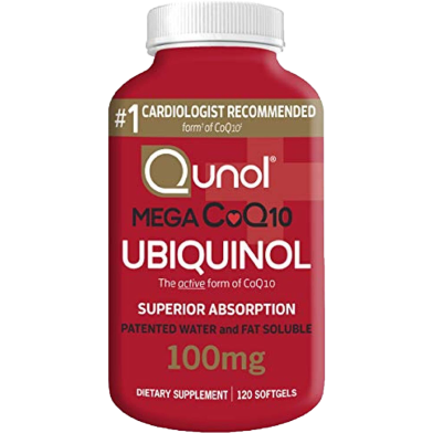 Qunol Ubiquinol CoQ10 100mg 120 Softgels image