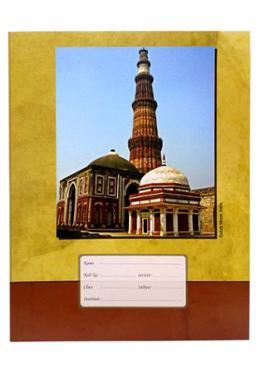 Qutub Minar Design Floral Binding Khata (Margin) - 300 Pages image