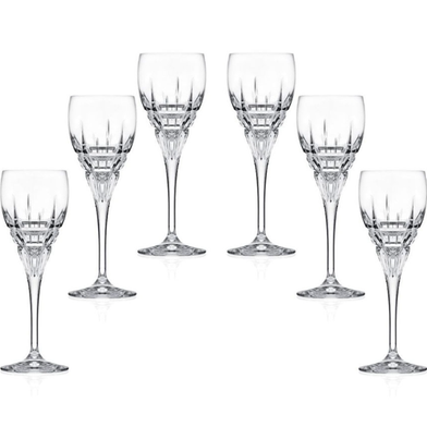 RCR Carrara Red Goblet Glass 6 Pcs Set - 256330 image