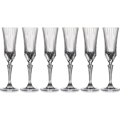 RCR Crystal Adagio Champagne Flutes Glass 6 Pcs Set - 242970 image