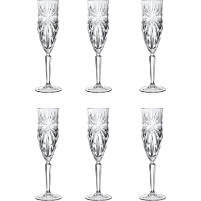 RCR Oasis Flute Champagne Glass 6 Pcs Set - 247980 image