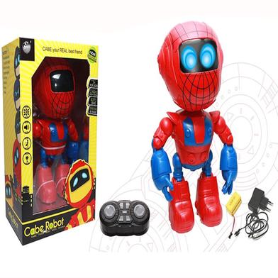 RC Robot Remote Control Rechargeable Spiderman Figure Cabe Robot Toy 4 Function Electric Robot with Music Dance Light image