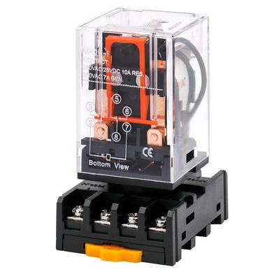 RELAY With BASE 10A 220V AC Electromagnetic Relay With 8 Pin Base Terminal Coil Voltage AC 220V image