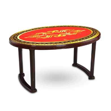 RFL Dining Table 6 Seat Oval P/L Print Rock 1-RW image